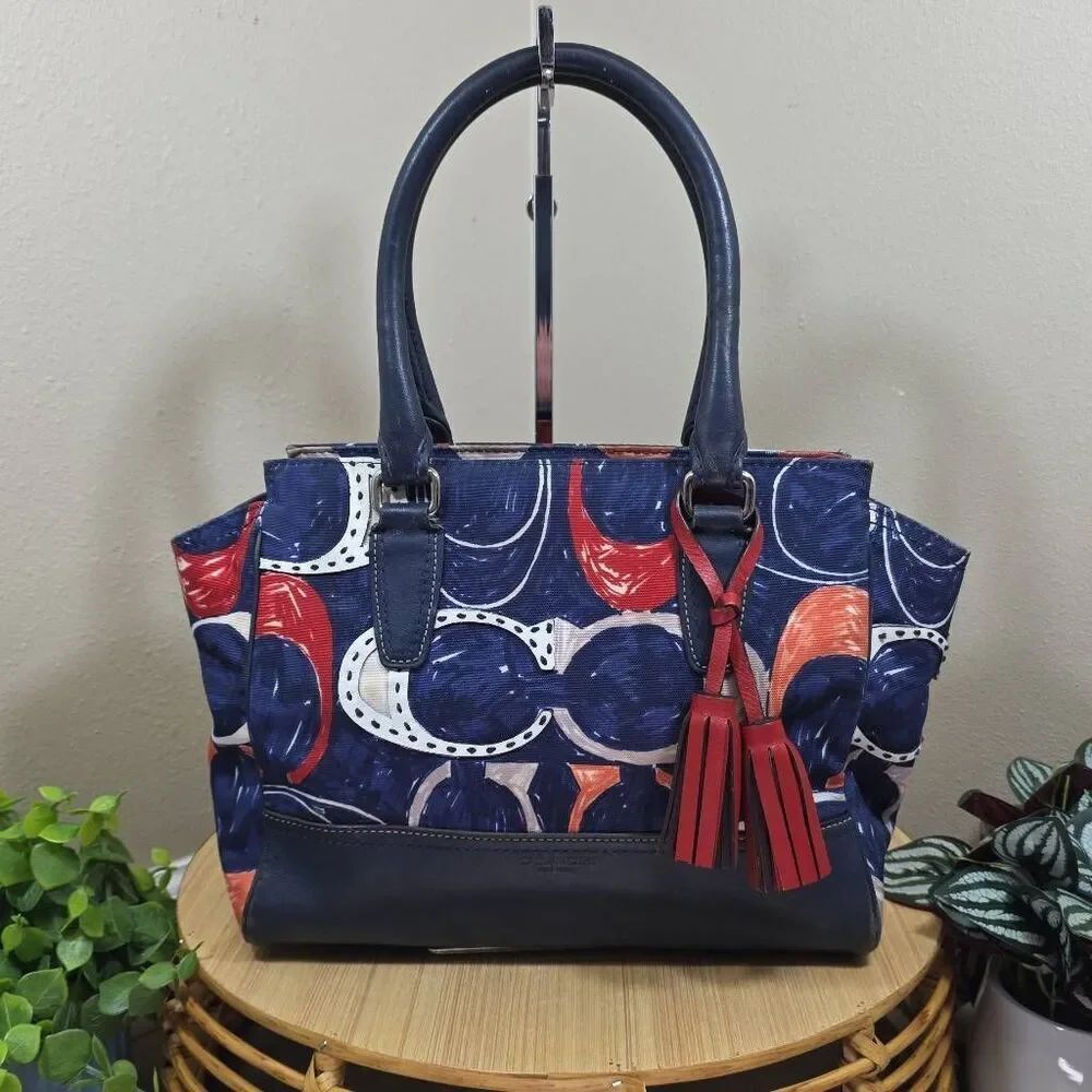 Coach Legacy Heritage Candace Carryall Signature Satchel F19951 Multicolor - Picture 2 of 16